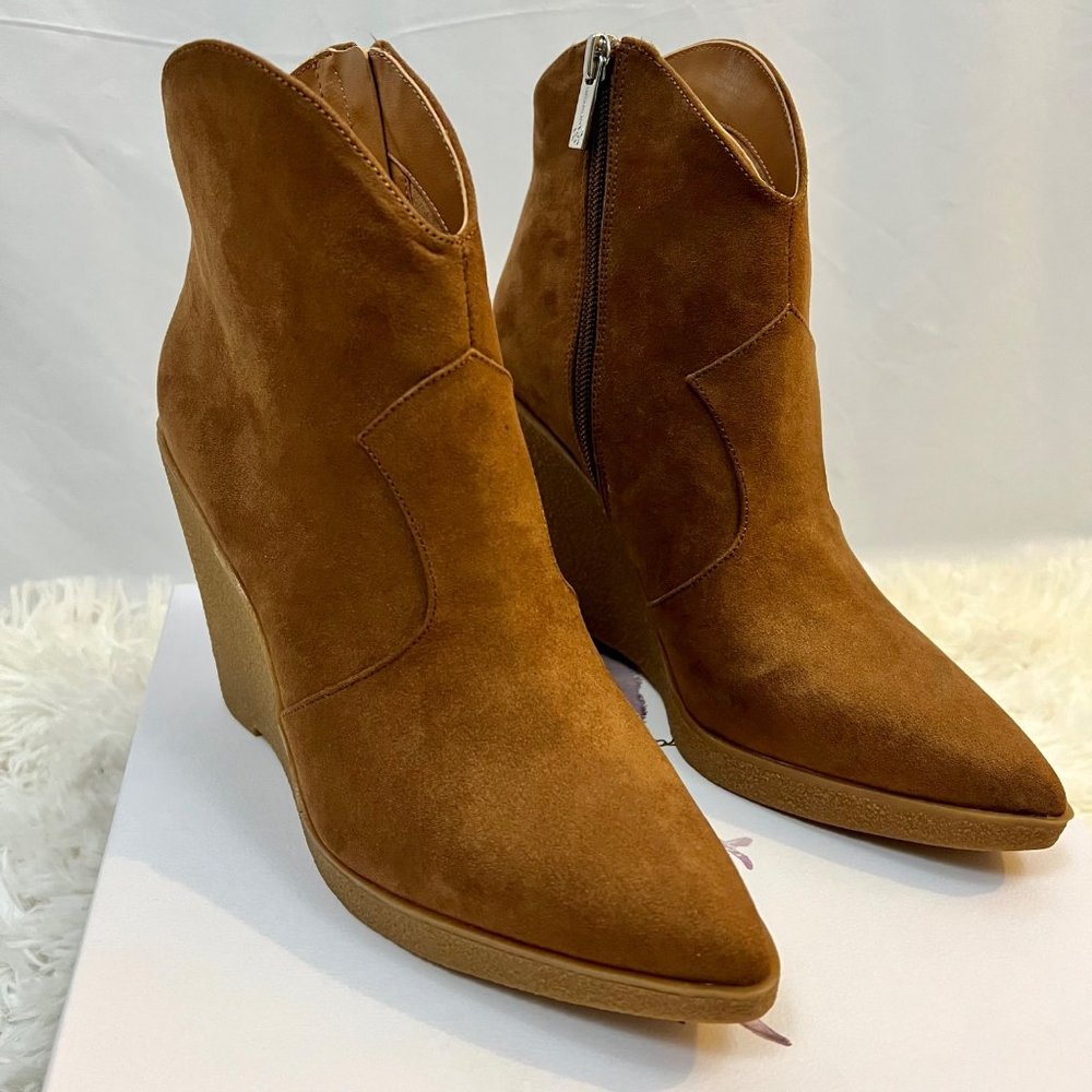 Jessica Simpson Crais Bootie Wedge Size 8 Brown NEW! - Picture 4 of 16